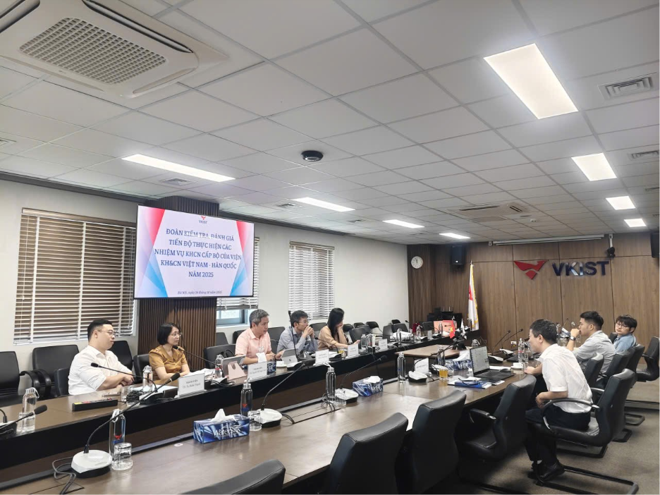 Kiểm tra tiến độ thực hiện các nhiệm vụ KH&CN cấp Bộ do Viện Khoa học và Công nghệ Việt Nam – Hàn Quốc là tổ chức chủ trì