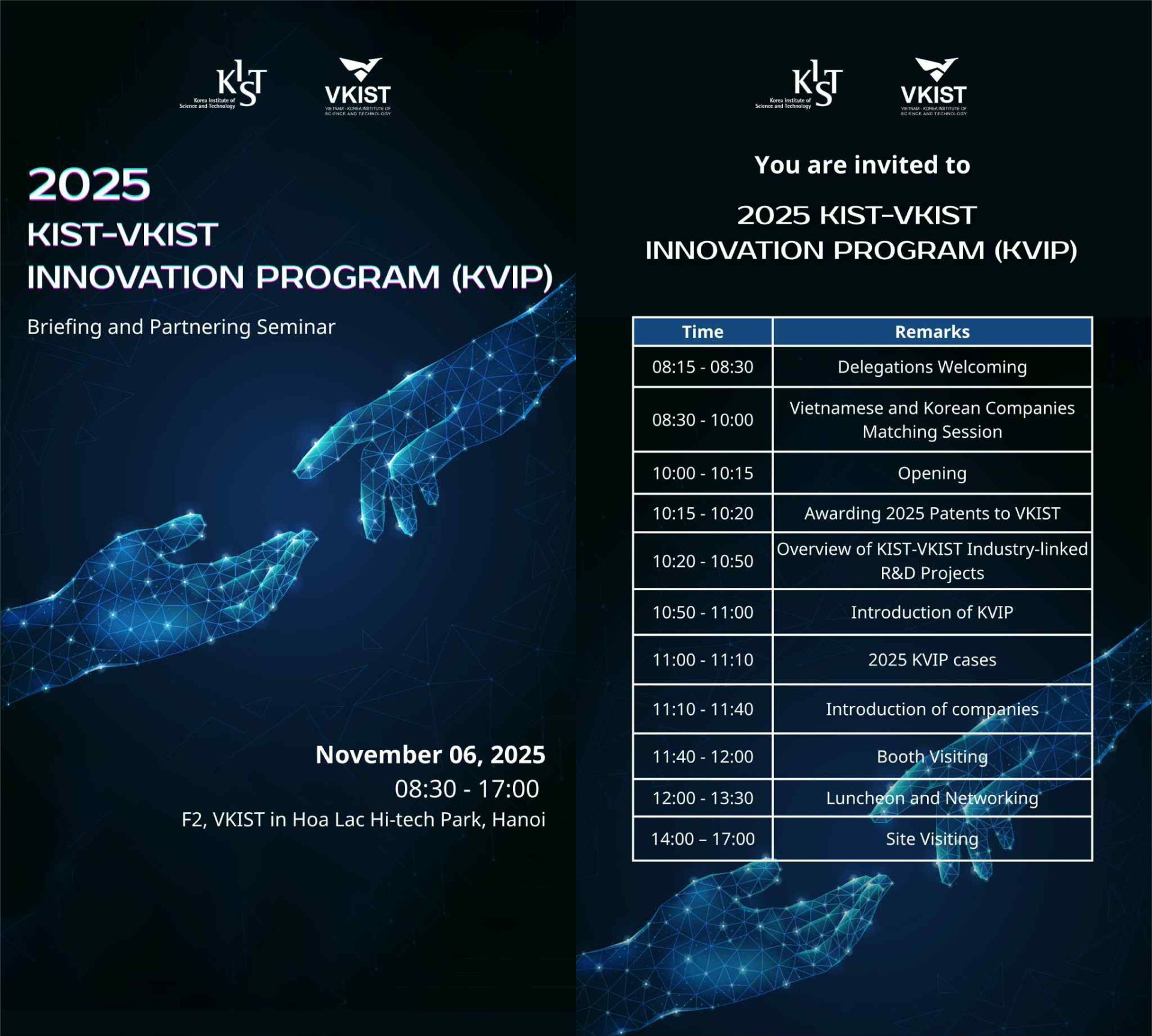 Chương trình Hội thảo quốc tế về hợp tác nghiên cứu (R&D) và kết nối doanh nghiệp Việt Nam - Hàn Quốc