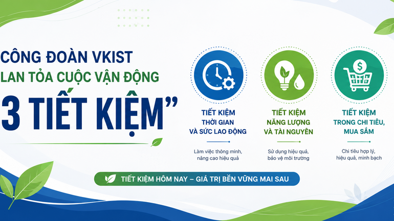 Công đoàn Viện VKIST lan tỏa cuộc vận động “3 tiết kiệm”